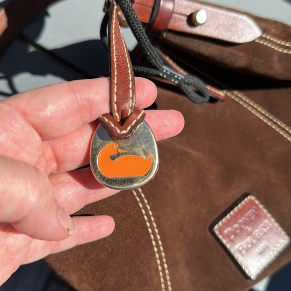 Dooney and Burke suede brown hand bag - Picture 5 of 5